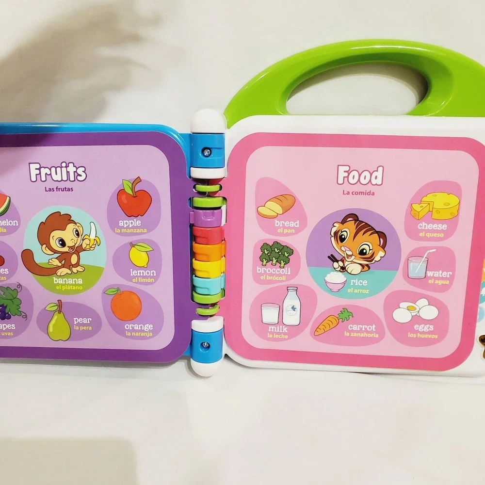Leap Frog Learning Friends 100 Words Book English Spanish Works‎ See Video